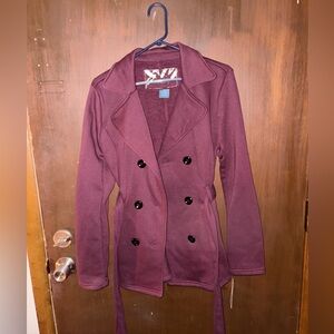 New! Sebby maroon peacoat